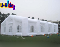 Publicité personnalisé blanc clair Gonflables Fête Salon Chapiteau Camping Tente Gonflable Fête De Mariage Cube Tente