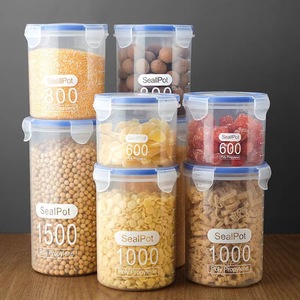 Yixin SealPot Food <b>Storage</b> <b>Containers</b> 600 800 1500Ml Transparent With Lid <b>For</b> <b>Kitchen</b> Grain And Dry Food <b>Storage</b> - Product Image 2
