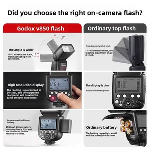 <span class=keywords><strong>Flash</strong></span> Godox V850III de Tercera Generación <span class=keywords><strong>para</strong></span> Cámaras DSLR; Compatible con; Batería de Litio Giratoria de Larga Duración - Product Image 3
