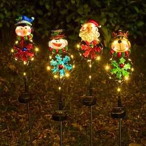 Luces de estaca solares de Navidad, decoración al aire libre, adornos de Navidad para jardín, camino de entrada, Patio, césped, <span class=keywords><strong>cementerio</strong></span>, decoración de tumba - Product Image 6
