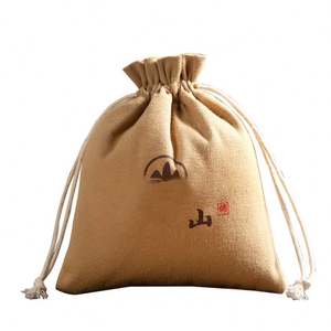 Bolsa de Tela de Algodón con Cordón de 13*15cm, Hecha a Medida por el Fabricante, Pequeña, Reciclable, para Guardar Pulseras, con Impresión de Serigrafía - Product Image 5