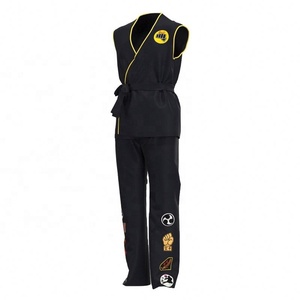 Tenue d'arts martiaux de qualité supérieure pour homme, uniforme <span class=keywords><strong>Cobra</strong></span> Kai noir, idéal pour Halloween, vente en gros à prix abordable - Product Image 4