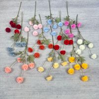Décoration florale d'intérieur en gros, petites fleurs Kiku en soie faites à la main, aspect réaliste, écologiques, pour Noël et Pâques