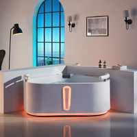 Icegalax Baignoire à massage d'intérieur Baignoire jacuzzi d'intérieur pas cher Hydro Spa Baignoire jacuzzi autoportante