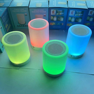 Enceinte sans fil créative avec lumière d'ambiance RGB, subwoofer rechargeable, lampe tactile LED, enceinte portable, cadeau pour la maison ou le bureau - Product Image 6