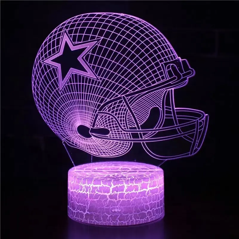 Lampe LED 3D pour Rugby et football