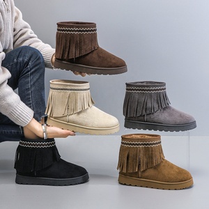 YL3693 Bottes de neige à enfiler en <span class=keywords><strong>daim</strong></span> pour femmes, style formel et tendance, avec fonction chauffante, fabricant OEM - Product Image 4