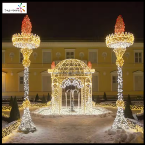 Décorations lumineuses d'extérieur LED 2D/3D, grandes bougies décoratives pour Diwali et Noël - Product Image 5