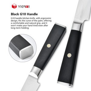 Couteau de cuisine en acier Damas à haute teneur en carbone de 6 pouces, couteau à désosser incurvé pour le poisson et les os, avec manche en G10 - Product Image 3