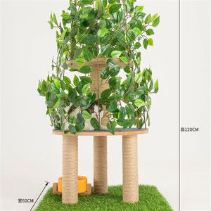 Moderno eco-friendly torre di legno gatto Multi-livello Pet arrampicata Scratcher Sisal tiragraffi case posatoi amaca per gatti - Product Image 2