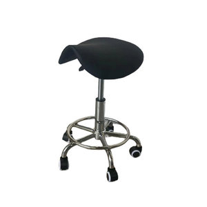 Chaise d'hôpital Kang Zhi Xing en acier inoxydable, réglable en hauteur, noire, avec roulettes, pour usage médical - Product Image 4