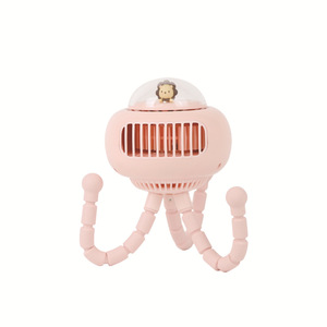 Mini ventilateur portable rechargeable à piles, silencieux, design pieuvre, pour poussette de bébé, ventilateur de refroidissement portatif - Product Image 4