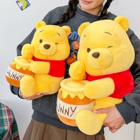 Boneka Teddy Bear Winnie Ukuran Besar 32/45/60/75/90cm, Hadiah Ulang Tahun/Valentine untuk Pacar, Bahan Polyester, Dapat Dicuci, Mengurangi Stres