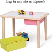 Ensemble table et chaises en bois moderne pour intérieur et extérieur, pour enfants, sensoriel, pour tout-petits, utilisation scolaire Montessori, jouet de sécurité écologique avec rangement