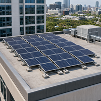 Kit de montage de panneaux solaires en aluminium anodisé et acier inoxydable pour sol en béton, installation rapide, garantie 15 ans