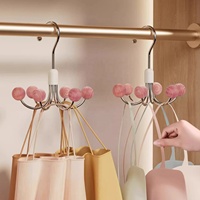 Porte-boules en cèdre à six griffes, rotatif à 360 degrés, organisateur de placard multifonctionnel pour écharpes, ceintures, rangement à domicile, dortoir