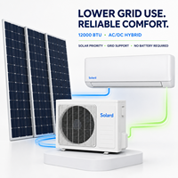 Climatiseur Solaire 12000 BTU Économe en Énergie AC/DC Hybride Mural Split Domestique 48V Réseau SEER 20-23 WIFI Refroidissement Uniquement