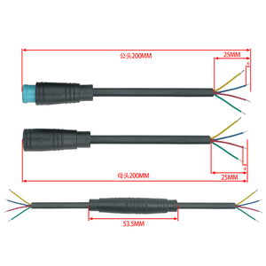 Conector de Campo M8 Macho Hembra de 3 o 4 Polos, Conector de Cable Inalámbrico Montable M8, Conector Circular - Product Image 3