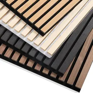 Feutre de support de panneau de latte de bois personnalisable pour décoration murale Akupanels