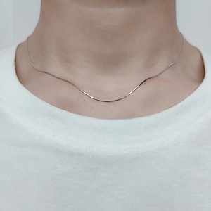 Catena a Serpente in <span class=keywords><strong>Argento</strong></span> <span class=keywords><strong>925</strong></span> a Otto Lati, Realizzata a Macchina, Vera Corrente De Prata - Product Image 3