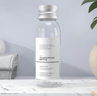 Bouteille en plastique PET de 30 ml pour voyage, avec bouchon en aluminium, épaule ronde, impression de logo personnalisé, pour lotion, maquillage, eau