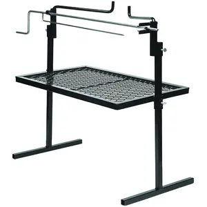 Outdoor Fire Pit Standing Roast Commercial Chicken Charcoal Bbq Grill Rack With Rotisserie