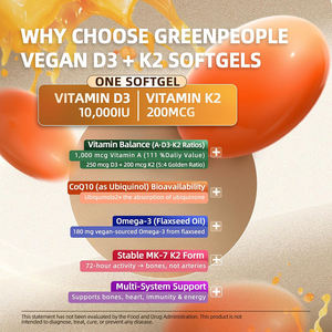 Vitamina D3 y Vitamina K2 de alta calidad, y Vitamina A y Omega-3 en cápsulas blandas promueven la absorción de calcio y favorecen la salud del corazón. - Product Image 3
