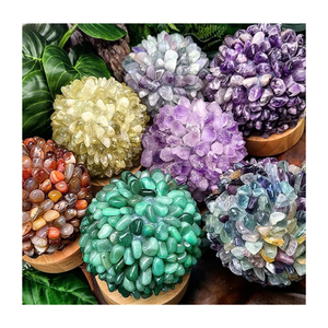 Lámpara de grava de cristal de amatista Natural, Bola de lujo, mesita de noche, hada, amor, Cruz, Animal para decoración del hogar, piedras de pulido - Product Image 1