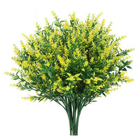 Fleurs de lavande artificielles en plastique bon marché, 5 fourchettes populaires, vente en gros, O-X366