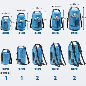 Sac seau étanche en PVC de grande capacité Nouveau Séparation sèche et humide Rafting de plage Rivière Trace humide Grand sac humide - Product Image 3