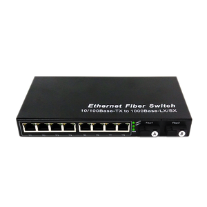 Convertidor de Medios SC de Venta Caliente, Switch Ethernet 10/100M, 20KM, 2 SC + 8 RJ45 A/B, Switch de Fibra Óptica, Convertidor de Medios de Red de Fibra - Product Image 1