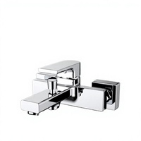 Robinet de baignoire monocommande moderne HUAGAO en zinc chromé, à poser sur le rebord, mitigeur de douche en céramique pour eau froide, direct Kaiping