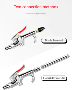 Kit de Conexiones Neumáticas de Alta Resistencia, Pistola de Aire de Acero NPT de 1/4" con Boquilla de Extensión de 4", Mandril de Doble Cabezal y Agujas de Inflado - Product Image 6
