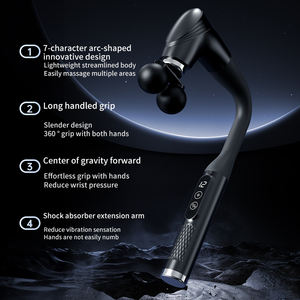 Pistolet de massage à double tête à long manche avec contrôle de la durée, stimulateur musculaire complet du corps, relaxation par vibration, marque OEM, garantie d'un an - Product Image 6
