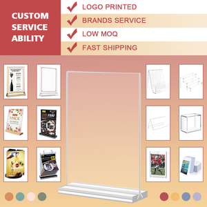 Tiết kiệm không gian rõ ràng <span class=keywords><strong>Acrylic</strong></span> Brochure chủ hiển thị A6 Kích thước bảng Top cho văn phòng triển lãm thương mại - Product Image 5