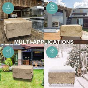 Housse de protection pour meubles d'extérieur, 137x137 cm, en tissu Oxford imperméable, carrée, pour protection hivernale - Product Image 5