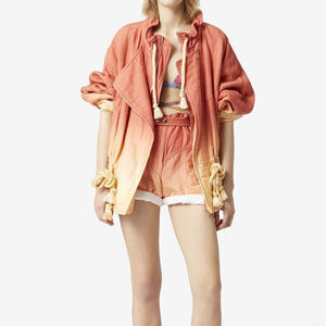 Giubbotto bomber invernale corto a vita alta con collo a risvolto Patchwork Color block in <span class=keywords><strong>finta</strong></span> <span class=keywords><strong>pelle</strong></span> - Product Image 6