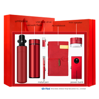 Penjualan laris Retro A6 Notebook dan pena Power Bank kombinasi hadiah bisnis pernikahan tamu terbaru Set barang promosi Premium