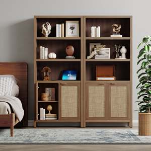 خزانة كتب عصرية من الخيزران عالية الجودة ومتينة بثلاثة أرفف لغرفة المعيشة والمكتب المنزلي - Product Image 6
