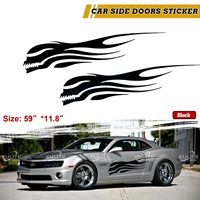 Autocollants de voiture personnalisés en vinyle style sport, côté extérieur, décalcomanie de carrosserie automobile pour Chevrolet Camaro Corvette