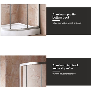 Cabine <span class=keywords><strong>Doccia</strong></span> Angolari Scorrevoli in Alluminio su Misura, con Vetro di Sicurezza da 6/8mm, Box <span class=keywords><strong>Doccia</strong></span> con Telaio Personalizzato a Prezzo Vantaggioso - Product Image 2