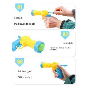 100 Piezas de Lanzador de Pelotas de Juguete para Gatos, Pistola de Juguete Interactiva Clásica de Plástico, Automática, para Eliminar el Aburrimiento, para Uso en Interiores, para Gatos y Gatitos - Product Image 6