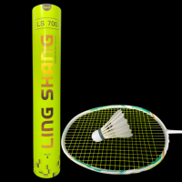 Volants de badminton LS700 à tête en liège composite 2 couches et plumes d'oie de qualité A