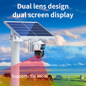 Caméra solaire VESAFE Okam 4MP 2K CCTV 10x Zoom <span class=keywords><strong>20W</strong></span> Trail Security 7/24 heures de travail double objectif Vision nocturne carte mémoire <span class=keywords><strong>20W</strong></span> - Product Image 6