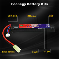 Batterie Lipo EP 11.1V 3S 1200mAh 1300mAh 20C pour Airsoft, Pack de batteries pour fusil AK47 M4 AEG et pistolet Airsoft, batterie au lithium polymère