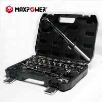 Juego de Llaves de Trinquete Maxpower de 25 Piezas con Punta de 1/2 Pulgada, Kit de Mecánico