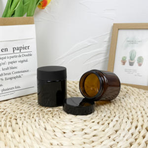 Cosmético de marca con tapas CR Frasco de vidrio de almacenamiento transparente de 8ml - Product Image 1