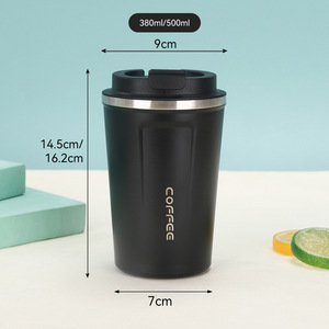 Tasse à café isotherme double paroi en acier inoxydable 304 de 350 ml avec affichage de la température, portable pour le bureau, facile à transporter - Product Image 5
