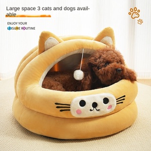 Cat Ear Pet Nest addensato Semi-chiuso canile invernale prodotti caldi per quattro stagioni uso XL taglia per piccoli animali e cani - Product Image 5