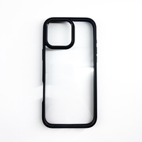 Étui de téléphone pour iPhone16 Pro Max étui de téléphone antichoc avec Protection de lentille en métal étuis de téléphone portable en TPU de couleur PC Transparent